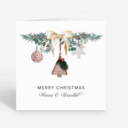 Personalised Nanna  Grandad Christmas Card - Grandparents Xmas Card