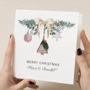 Personalised Nanna  Grandad Christmas Card - Grandparents Xmas Card