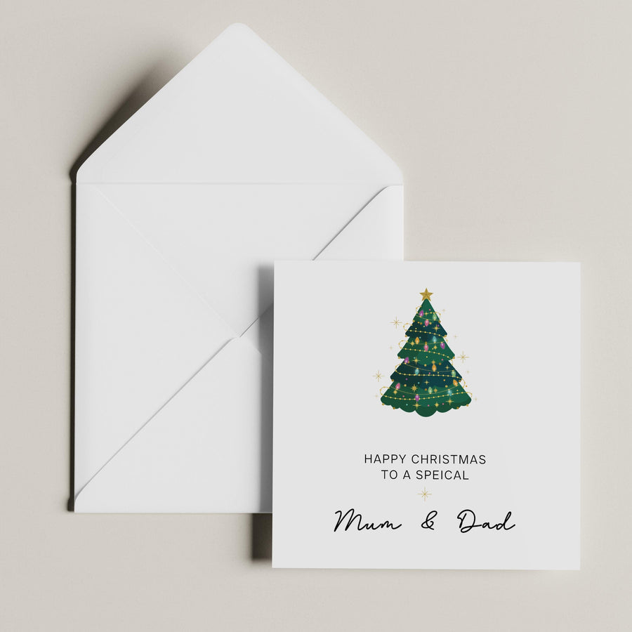 Christmas Card for Parents - Mum  Dad Theme