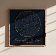 Personalised Foil Star Map Celestial Night Sky