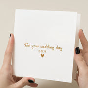 Personalised Metallic Foil Wedding Card - On Your Wedding Day