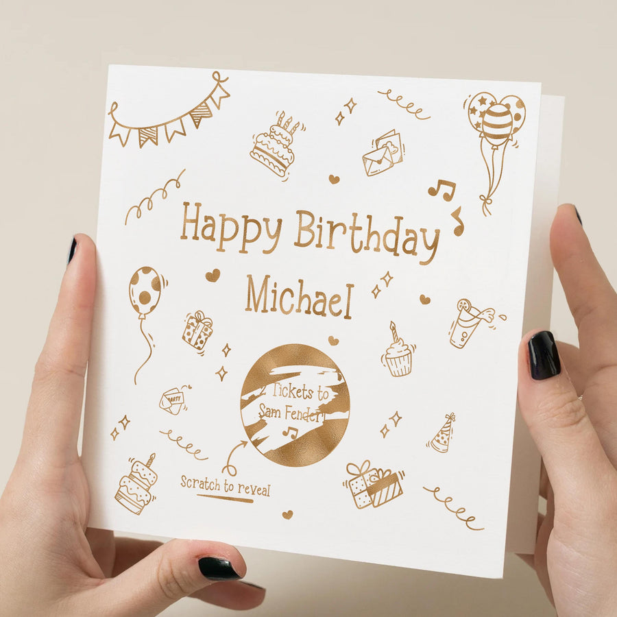 Personalised Birthday Surprise Scratch Card - Happy Birthday Gift