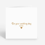 Personalised Metallic Foil Wedding Card - On Your Wedding Day