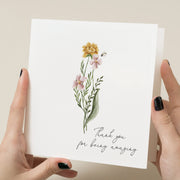 Thank You Card - Personalised Floral Design