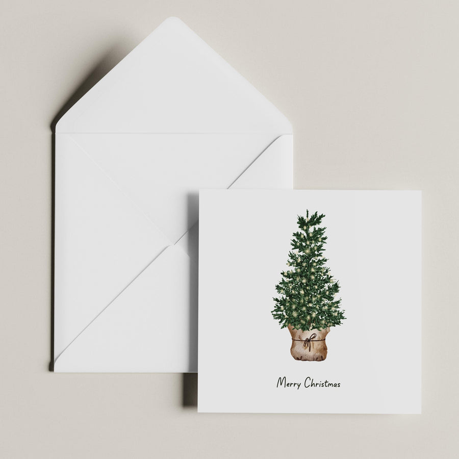 Christmas Card Multi Pack - Pack of 4 - Individual Designs - Christmas Tree and Simple Design