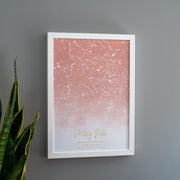 Personalised Watercolour Star Map Print