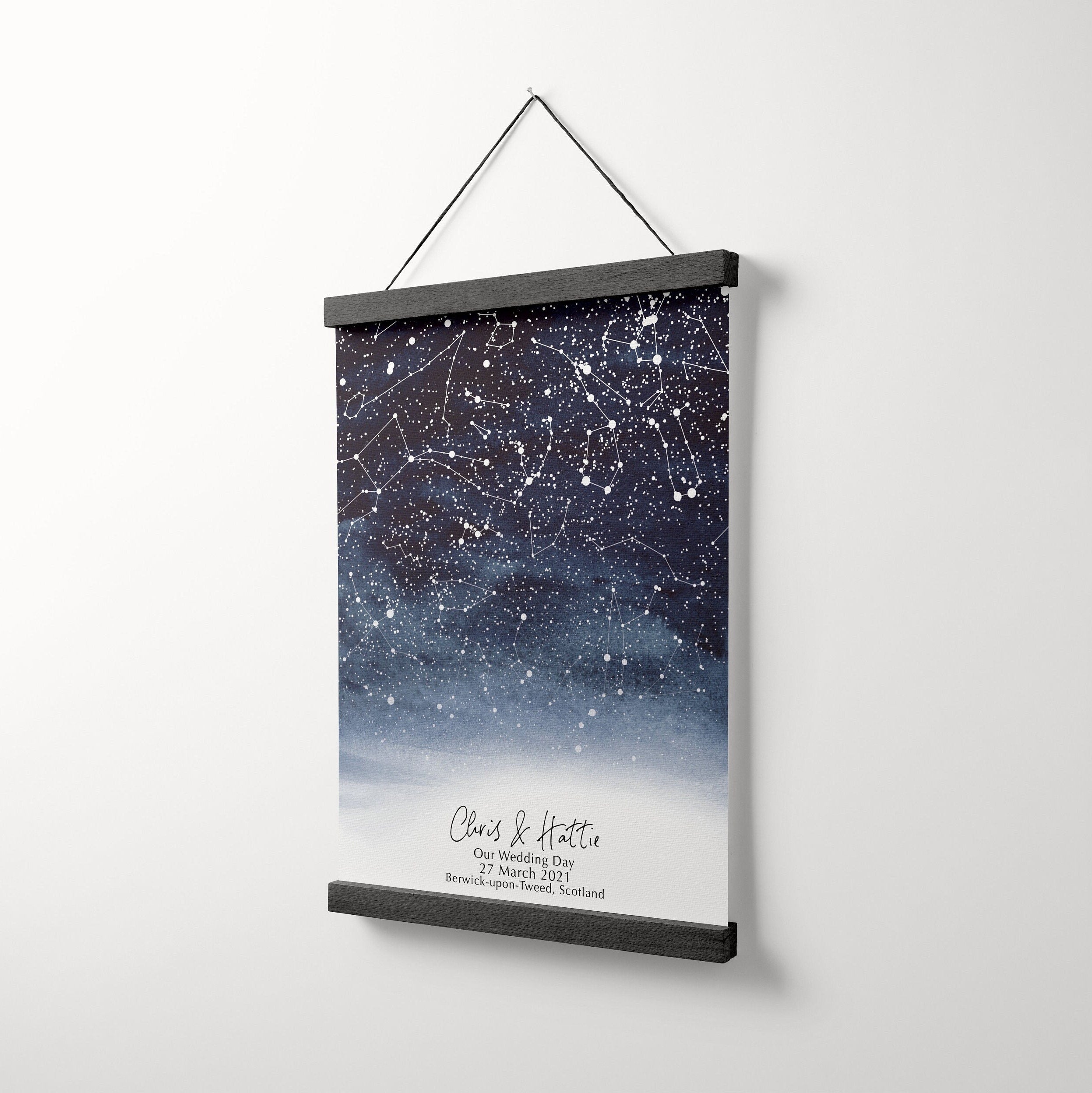 Personalised Star Map on Canvas