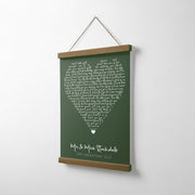 Personalised Lyric Hanging Canvas Print - Paperful