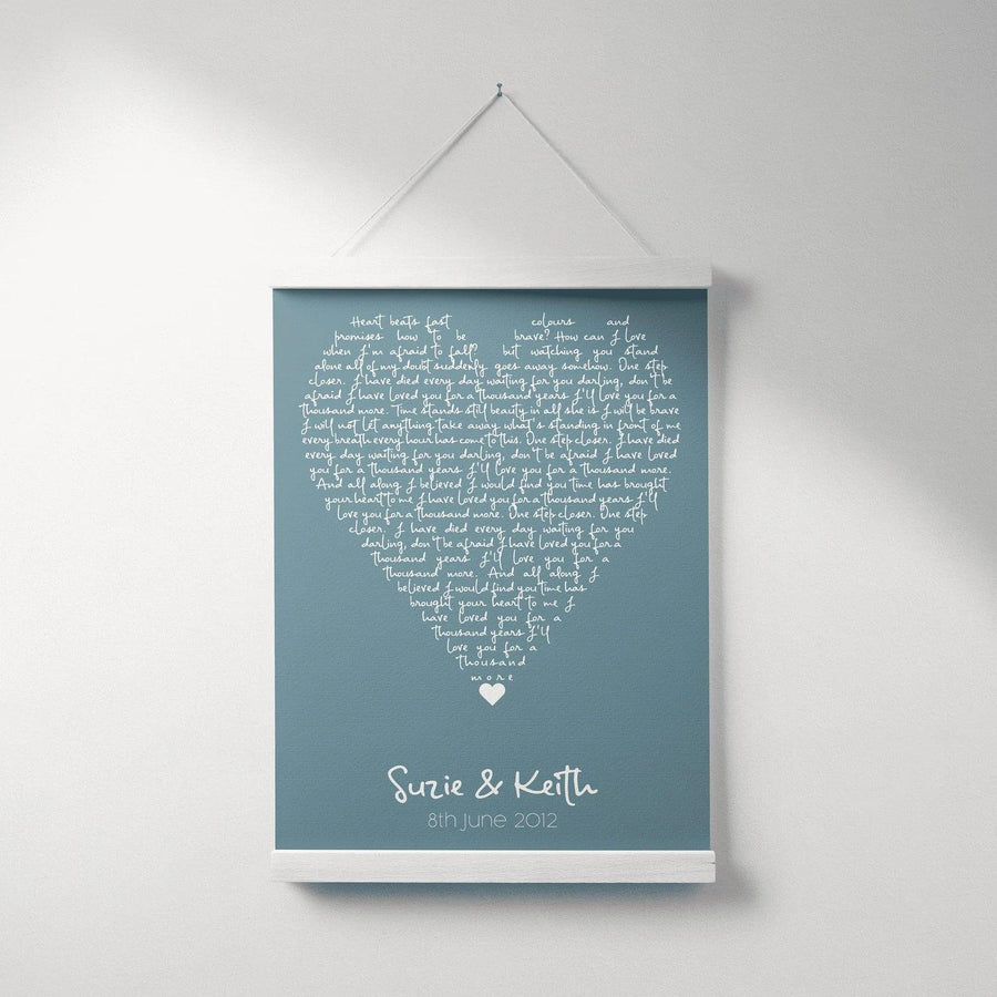 Personalised Lyric Hanging Canvas Print - Paperful