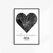 Personalised Heart Map Print - Paperful