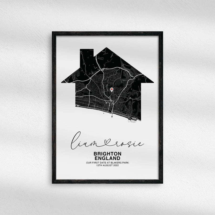 Personalised House Map Print - Paperful