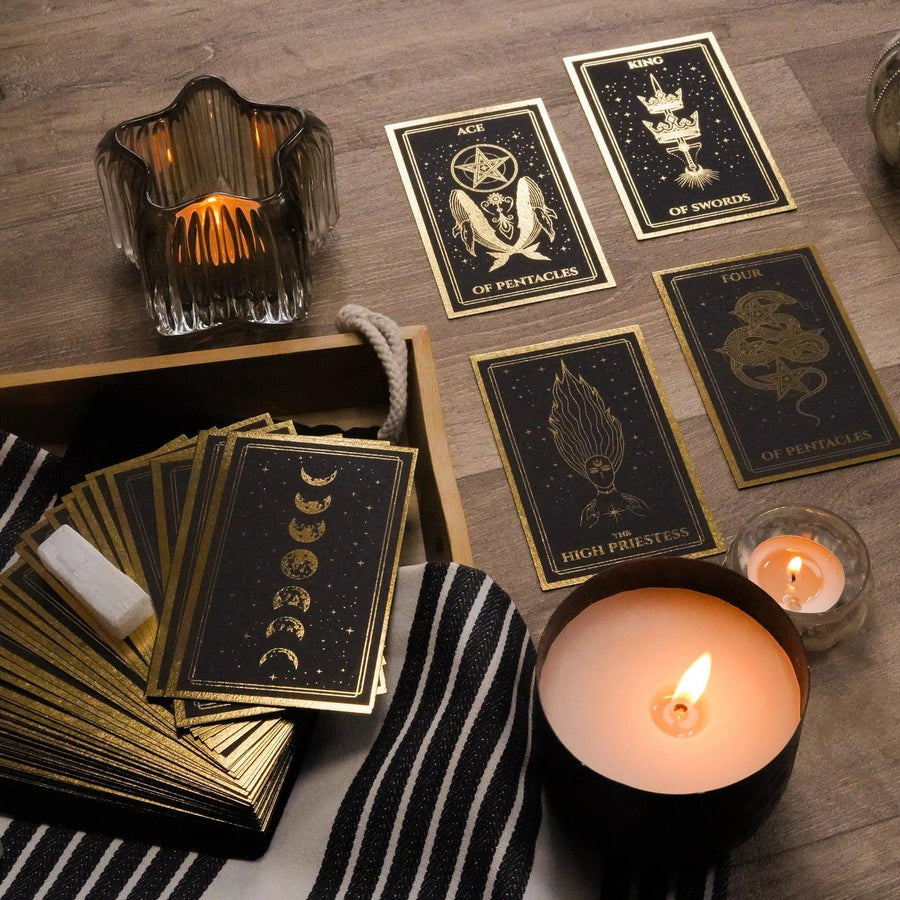 Gold Foil Tarot Card Deck - Paperful