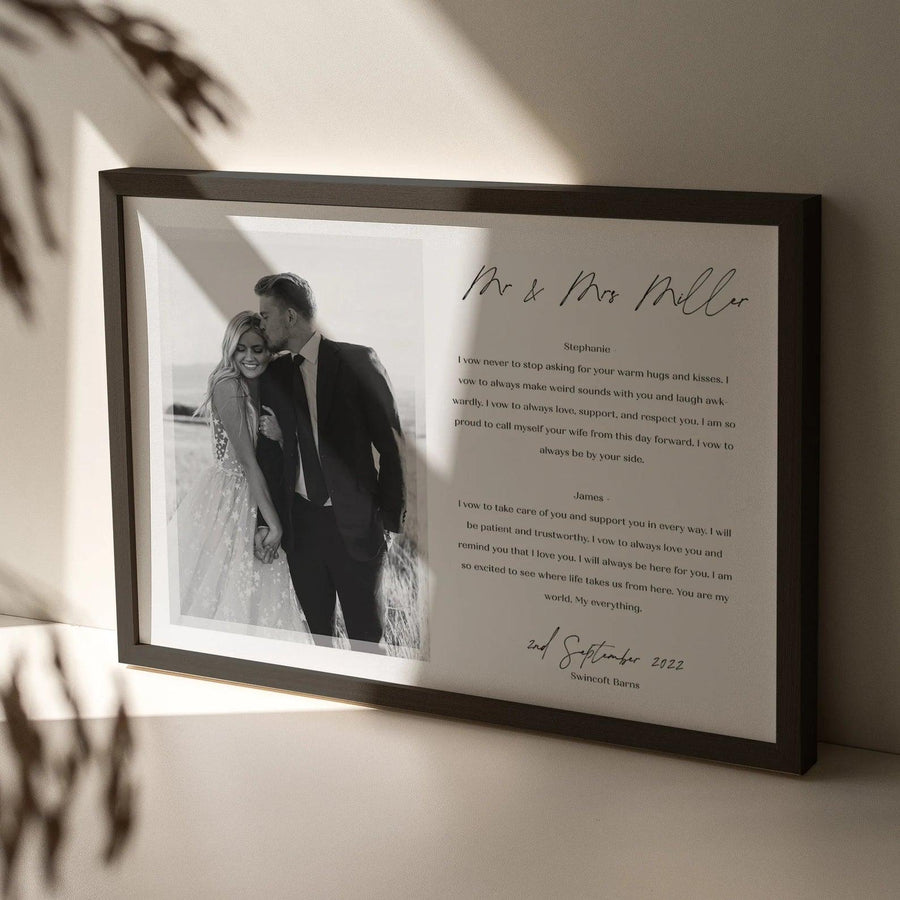 Wedding Vows Photo Print - Paperful