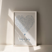 Custom Heart Song Lyrics Print - Paperful