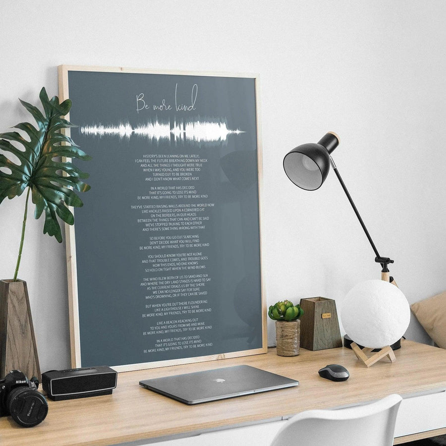 Custom Lyrics Sound Wave Print - Paperful