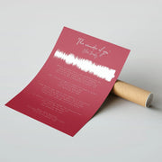 Custom Lyrics Sound Wave Print - Paperful