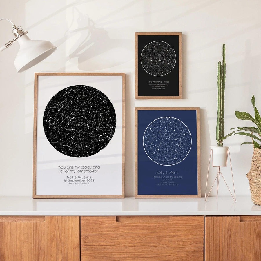 Minimal Star Map Print - Paperful