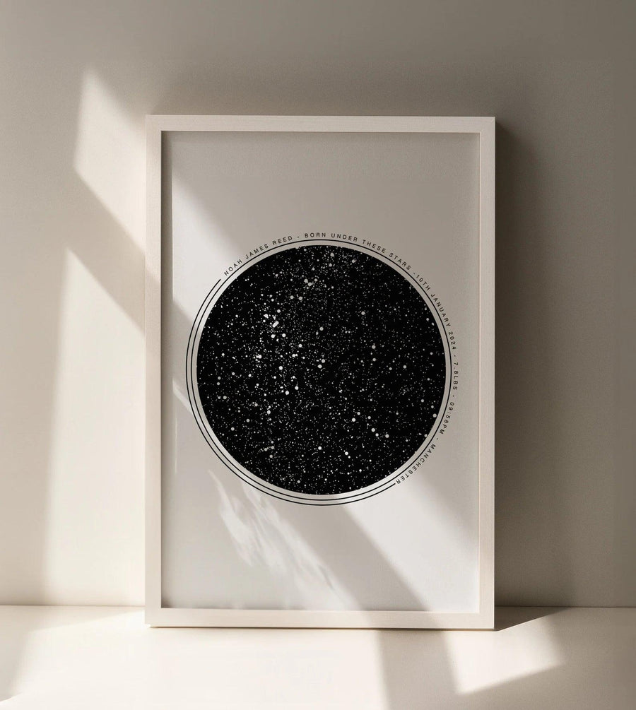 Round Star Map Print - Paperful