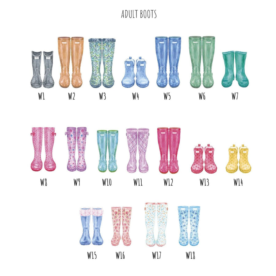 Welly Boot Print - Paperful